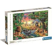Clementoni - Puzzel - 2000 Stukjes - The African Gathering - Puzzel Voor Volwassenen - High Quality Collection