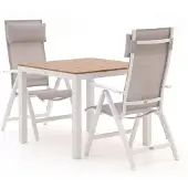 Bellagio + 10% kassakorting | Avenza/Fidenza 90cm dining tuinset 3-delig verstelbaar