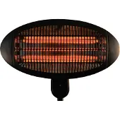 BRASQ Elektrische Terrasverwarmer Hangend PHW100 - Heater 2000W - 3 warmtestanden - Voor binnen en buiten - Spatwaterdicht - Zwart