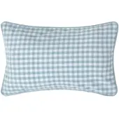 Homescapes Gingham katoenen kussenhoes 30 x 50 cm blauw
