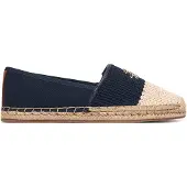 Tommy Hilfiger Espadrilles 'Logo Plaque Colour-blocked Woven' navy / natuurwit