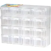 Hama Opbergbox strijkkralen set met 16 opbergdoosjes transparant.