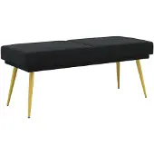 vidaXL Dubbel-laags bank Zwart 120 x 45 x 46 cm fluweel