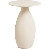 House Nordic Bijzettafel Calais - Rond Off-White Metaal - Ø36x50cm