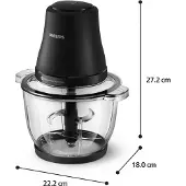 Philips HR1502/00 - Elektrische hakmolen Zwart - 2 l - 450 W