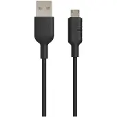 Muvit , 1,2 m Micro USB naar USB 2.0 2.4A oplaad- en synchronisatiekabel, Zwart