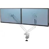 Fellowes Platinum Series monitorarm voor 2 monitoren wit (met klem of schroef)