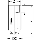 Ks Tools 5151427 515.1427 Zeskant Kracht-dopsleutelinzet 27 mm 3/4 27 mm 3/4 (20 mm)