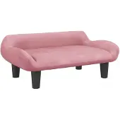 vidaXL Hondenmand 70x40x24 cm fluweel roze
