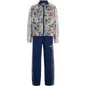 Adidas Joggingpak 'SST LOOSE CROPPED TRACK SUIT' navy / lichtblauw / geel / wit