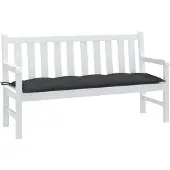 vidaXL Tuinbankkussen 150x50x7 cm stof gemêleerd antracietkleurig