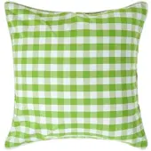 Homescapes groen geruit kussenhoes 60 x 60 cm gemaakt van 100% katoen