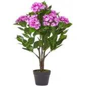 Homescapes kunstplant paarse 'hortensia' in pot, 85 cm