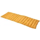 Homescapes Tuinbank Kussen – Mosterdgeel – 3 Zitter Zitkussen – 143x42 cm – 100% Katoen – Wasbaar – Comfortabel & Stevig