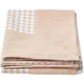 Homescapes Gingham sprei, beige, 150 x 200 cm