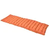 Homescapes Tuinbank Kussen – Oranje – 3 Zitter Zitkussen – 143x42 cm – 100% Katoen – Wasbaar – Comfortabel & Stevig