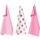 Homescapes theedoekenset 3 stuks cupcakes