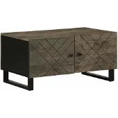 vidaXL Salontafel 80x50x40 cm massief mangohout zwart