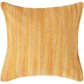 Homescapes Oranje Gestreepte Chenille Kussenhoes 45 x 45 cm