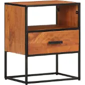 vidaXL Nachtkastje 40x30x50 cm massief acaciahout