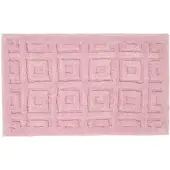 Homescapes badmat roze, 50 x 80 cm - badmat met geometrisch patroon