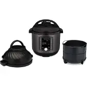 Instant Pot Pro Crisp 11-in-1 elektrische multicooker – snelkookpan, airfryer, slowcooker, stoommand, grill, dehydrator en sous-vide-apparaat – zwart roestvrij staal, 1500 W, 7,6 liter, Pro Crisp
