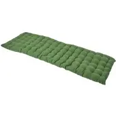 Homescapes Tuinbank Kussen – Donkergroen – 3 Zitter Zitkussen – 143x42 cm – 100% Katoen – Wasbaar – Comfortabel & Stevig