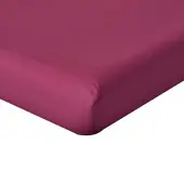 Homescapes Hoeslaken 140x200 cm – Bordeaux – 100% Egyptisch Perkal Katoen – 200 TC