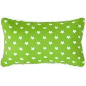 Homescapes Katoenen kussenhoes met sterren, groen, 30 x 50 cm