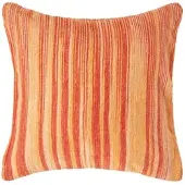 Homescapes Terracotta Gestreepte Chenille Kussenhoes 60 x 60 cm