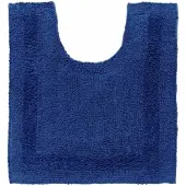 Homescapes toiletmat donkerblauw 50x55 cm gemaakt van 100% katoen