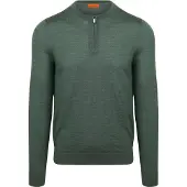 Suitable Crew Zip Merino Groen