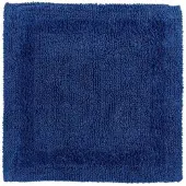 Homescapes douchemat donkerblauw 50x50 cm gemaakt van 100% katoen