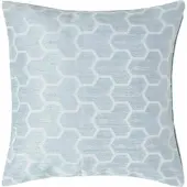 Homescapes Blauwe geometrische kussenhoes 45 x 45 cm