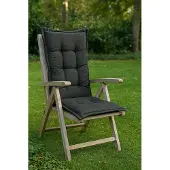 Madison Tuinstoelkussens hoge rug 50x123 cm Rib black