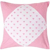 Homescapes Roze Hart Patchwork Kussenhoes 60x60cm