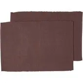 Homescapes bruine placematset van 2 – 100% katoen, 33x50 cm