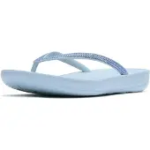 FitFlop iqushion sparkle cloudy blue dames slippers – lichtgewicht ergonomische teenslippers