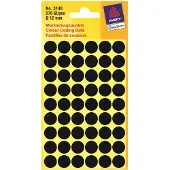 Avery Markeringspunten Ø 12 mm, zwart 3140 - 8 stuks