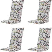 Madison kussen hoge rug blaze - 123x50x5cm set van 4