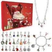 Sonstiges Adventskalender 2024 voor meisjes, tiener, met armband, ketting en kerstsieraden