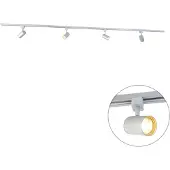 QAZQA Modern railsysteem met 4 spots zilver 1-fase - Iconic Yade