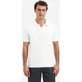 No-excess Polo short sleeve jacquard white