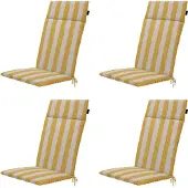 Madison tuintstoelkussen hoge rug amora - 120x50x4cm set van 4