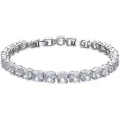 Luxenter Armband met zilveren afwerking en glanzende zirkonia - Ginsi