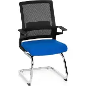 Hjh OFFICE INVENTOR V - Vergaderstoel / bezoekerstoel Zwart / Blauw