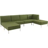 Oviala - Modulaire lage tuinset voor 5 personen Khakigroen - Patio