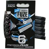 Body-X 12x Fuze Men Triple Blades Wegwerpmesjes 6 stuks
