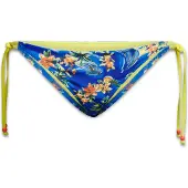 Superdry Dames Blauw bikinibroekje met bandjes aan de zijkanten (XL), Strandkleding, Gerecycled polyester, Duurzaam W3010404A