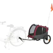 Trixie hondenfietskat grijs/rood 76/136x66x74 cm